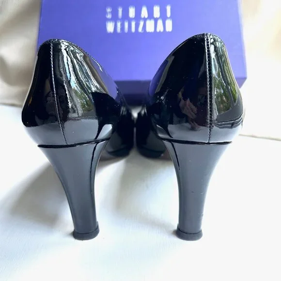 STUART WEITZMAN - Patent Leather womens Platform shoes 8.5 M w/Box - Picture 4 of 11